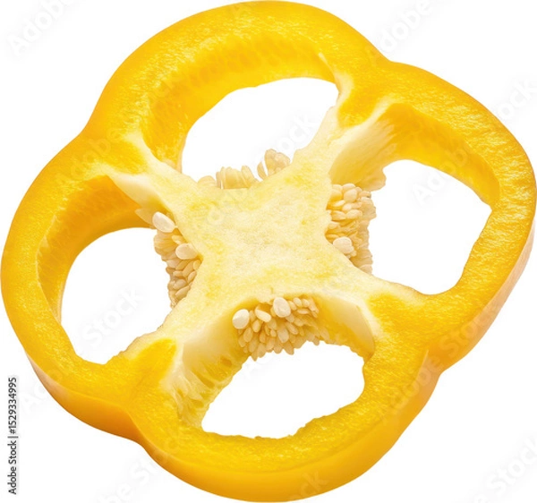 Obraz Sliced yellow bell pepper ring