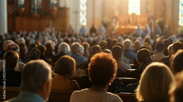 Obraz Community Unity at Easter Sunday Service: A Day of Faith and Joy