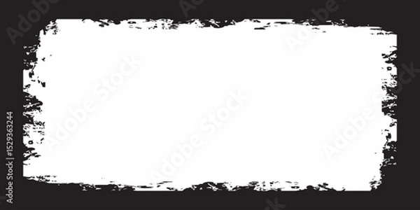 Fototapeta Grunge Paint stripe . Vector brush Stroke . Black and white abstract background with brushstroke and halftone style.  