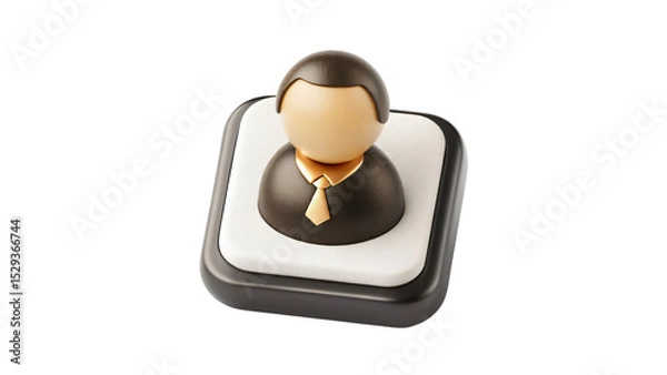Fototapeta 3d businessman icon isolated on white