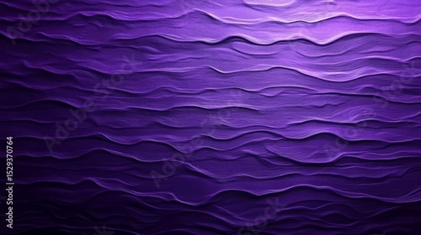 Obraz Minimalist wavy purple background with smooth flat gradient design featuring soft violet tones and simple abstract curves for modern digital wallpapers, website banners, and graphic design projects