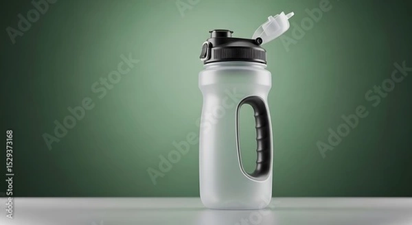 Obraz Modern Frosted Water Bottle with Handle for Fitness and Hydration