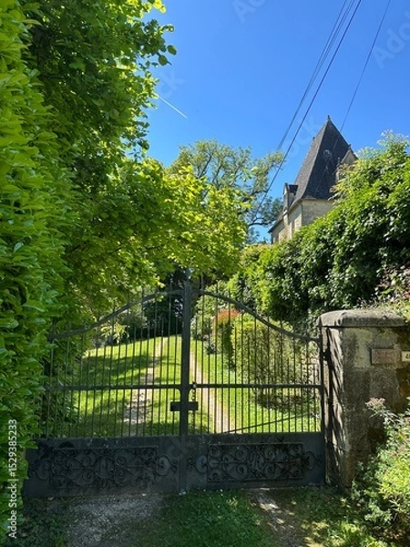 Fototapeta grille en fer forgé