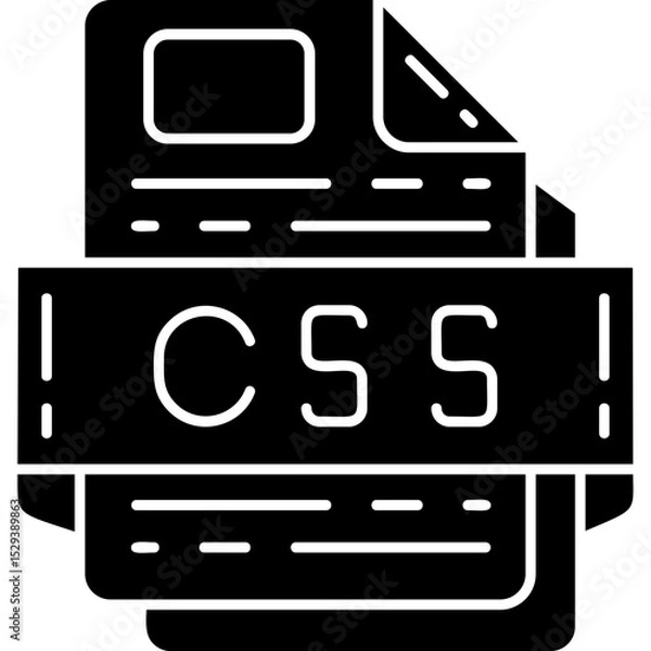 Fototapeta CSS file format Icon