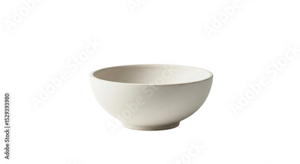 Obraz Small white ceramic bowl isolated PNG with Transparent Background