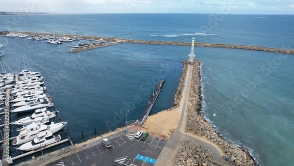 Fototapeta Hillarys, Australia – June 3, 2025: The Hillarys Boat Harbour of Perth CBD