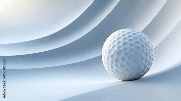Obraz abstract 3D golf background with flying ball