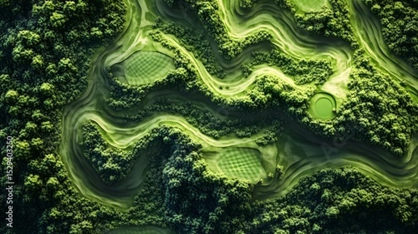 Obraz topographic golf terrain abstract background