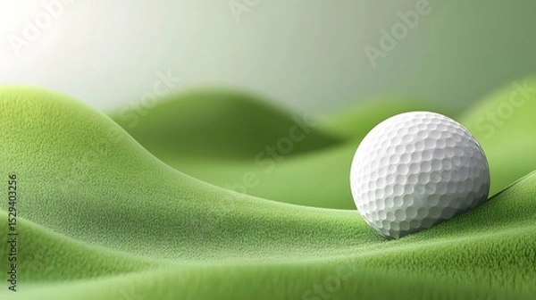Obraz golf advertisement background with smooth shapes