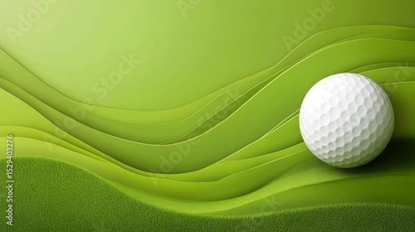 Obraz golf advertisement background with smooth shapes