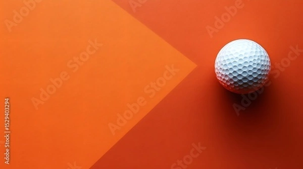 Obraz line pattern background with golf ball at corner