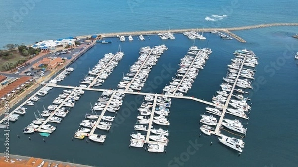 Fototapeta Hillarys, Australia – June 3, 2025: The Hillarys Boat Harbour of Perth CBD