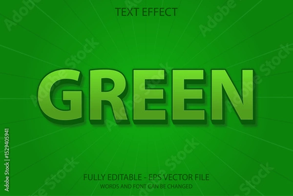Obraz Green text effect editable