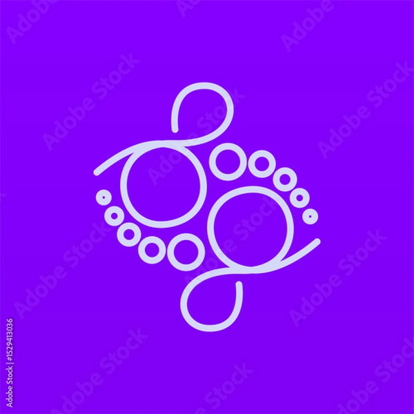 Obraz Foot print logo design template