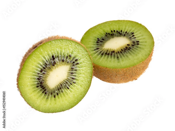 Fototapeta The photo of kiwi fruit half cut, high resolution image take photo from 45MP camera.