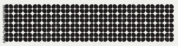 Fototapeta Mid century modern floral geometric pattern in black and white. Graphical illustration for a unique banners, textiles and home décor.	
