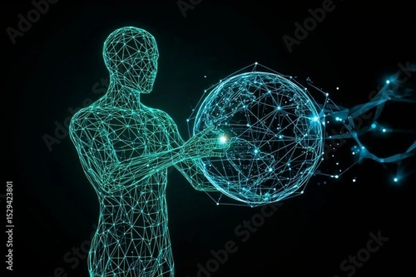 Fototapeta AI-Powered Cybersecurity & Digital Guardian