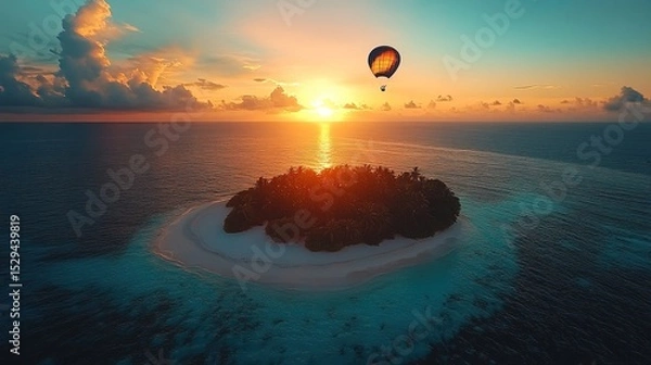 Fototapeta Landscape Drone View of Maldives