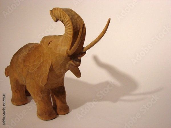 Obraz elefant aus holz