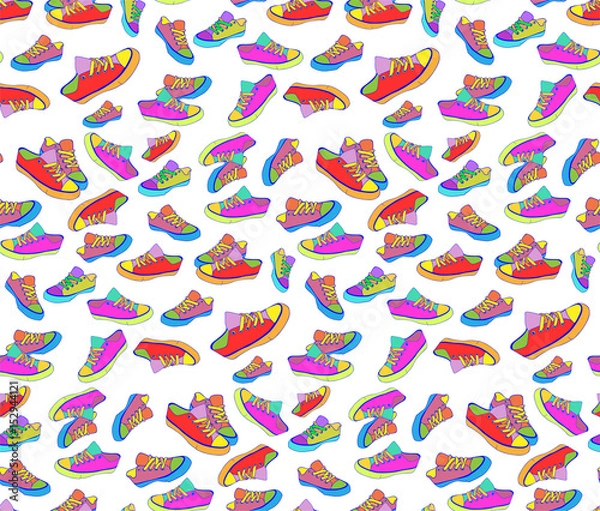 Obraz bright colored sneakers