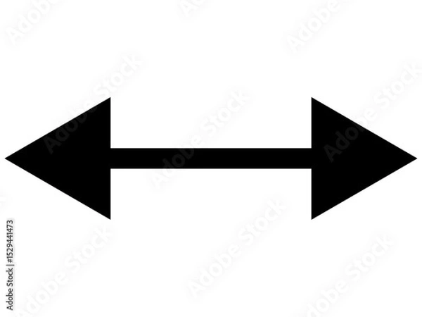 Obraz 双方向矢印　左右　分かれ道　ベクターアイコン素材