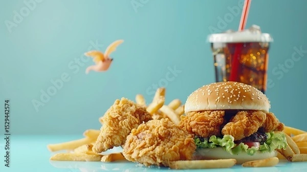 Obraz fast food on the table
