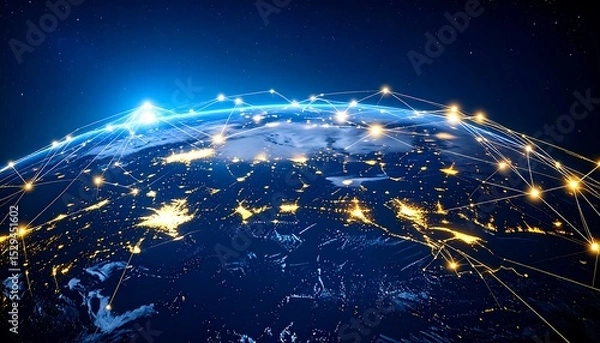Fototapeta Global Network Connections. (2)