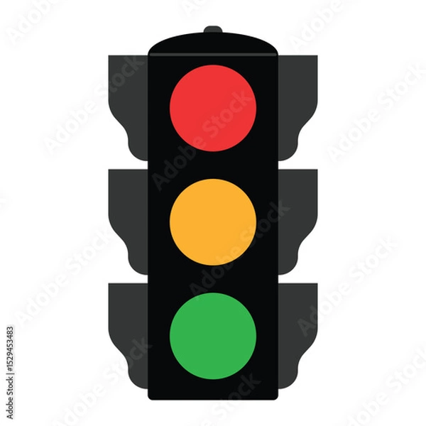 Obraz isolated traffic light on white background