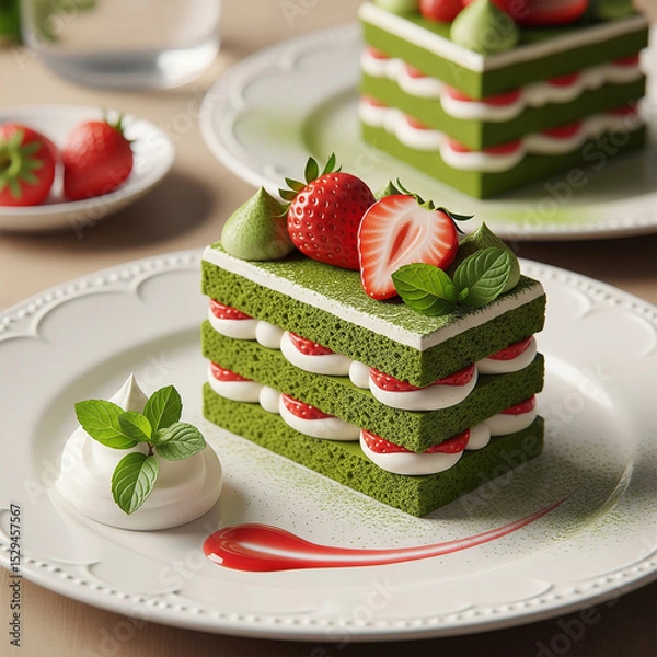 Obraz cheesecake with strawberries