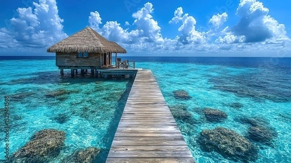 Fototapeta Landscape Drone View of Maldives