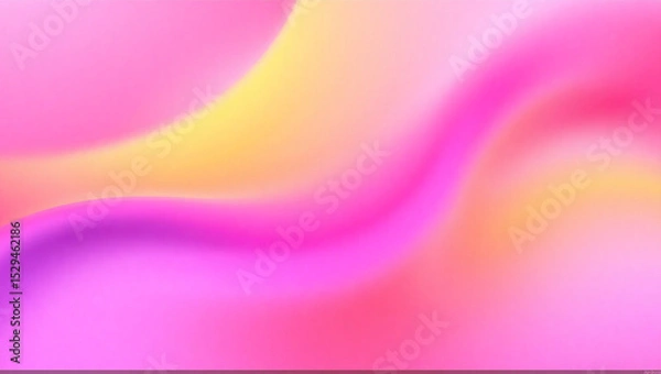 Obraz Abstract Pink and Yellow Gradient Background Fluid Wave Design