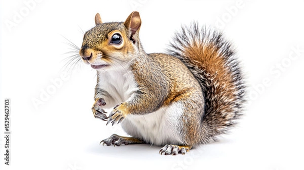 Fototapeta a squirrel isolated on a white background