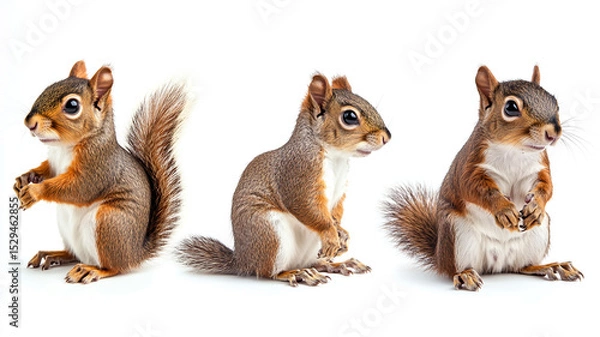 Fototapeta a squirrel isolated on a white background