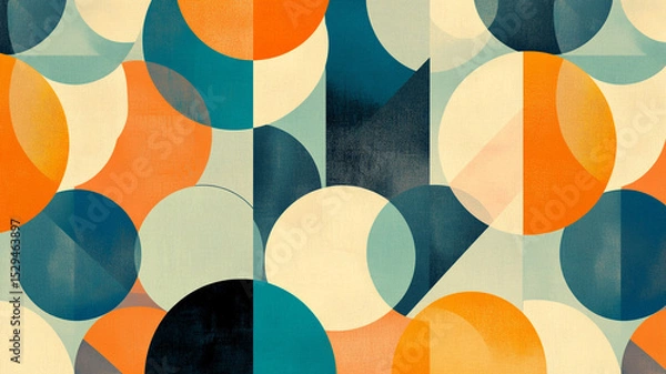 Fototapeta The pattern consists of circles triangles and squares