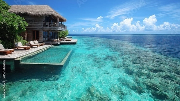 Fototapeta Landscape Drone View of Maldives
