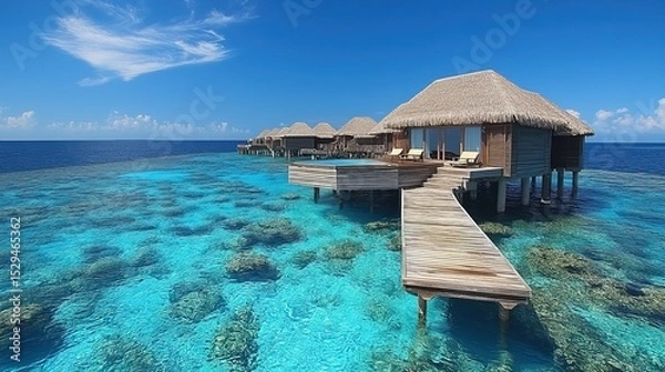 Fototapeta Landscape Drone View of Maldives