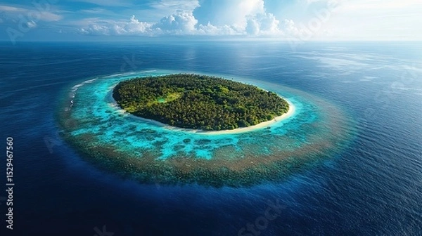 Fototapeta Landscape Drone View of Maldives