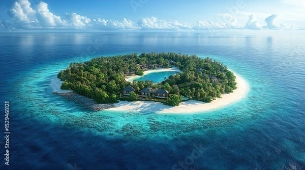 Fototapeta Landscape Drone View of Maldives