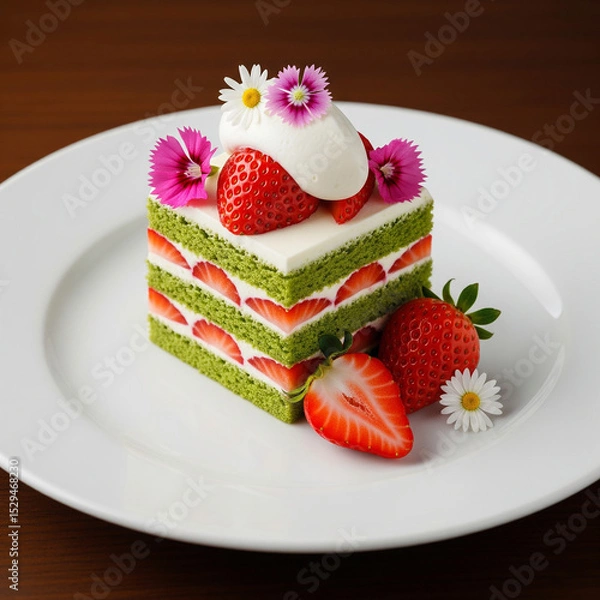 Obraz cheesecake with strawberry