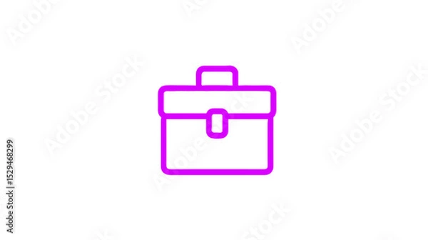 Obraz Purple briefcase icon on a white background  