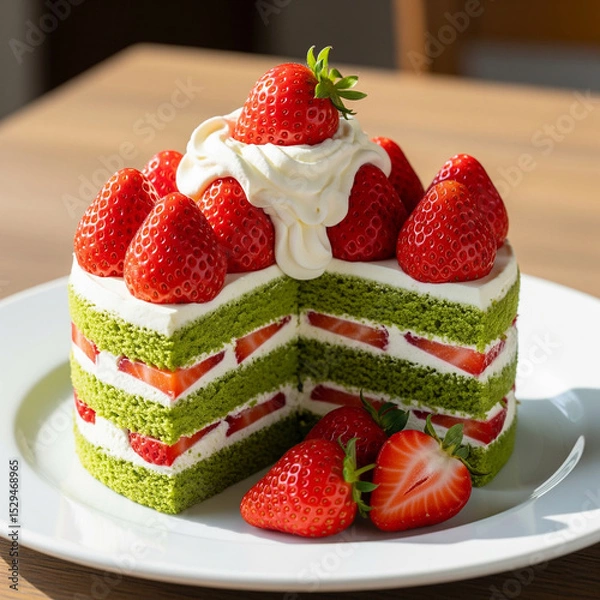 Obraz cheesecake with strawberries