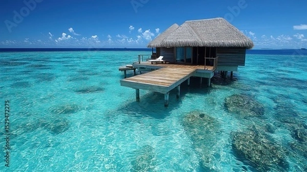 Fototapeta Landscape Drone View of Maldives