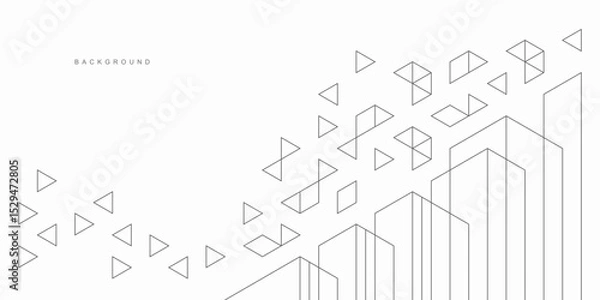 Obraz Abstract geometric technological background. Vector creative design.