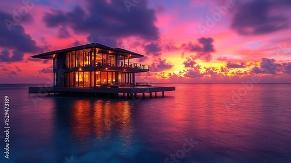 Fototapeta Landscape Drone View of Maldives
