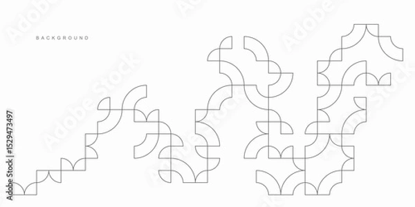 Obraz Abstract geometric technological background. Vector creative design.