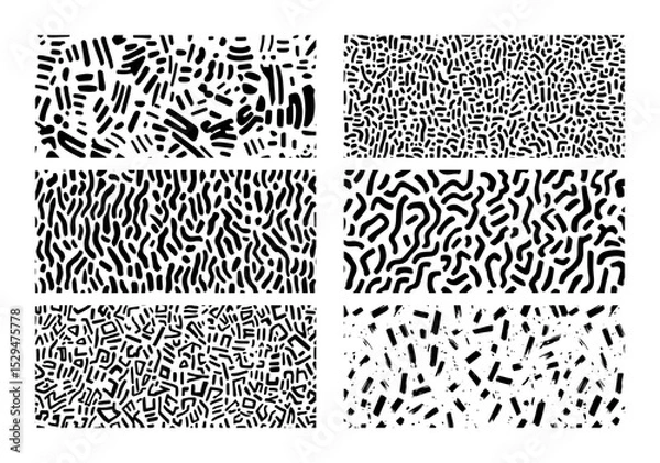 Fototapeta collection of dynamic abstract seamless patterns