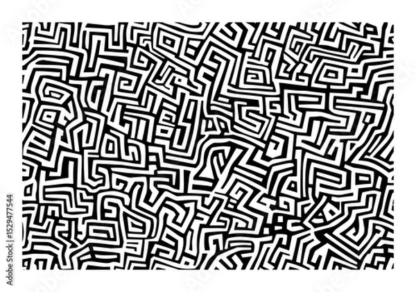 Fototapeta complex maze inspired abstract line texture