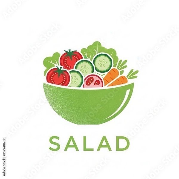 Obraz Fresh salad bowl with vegetables