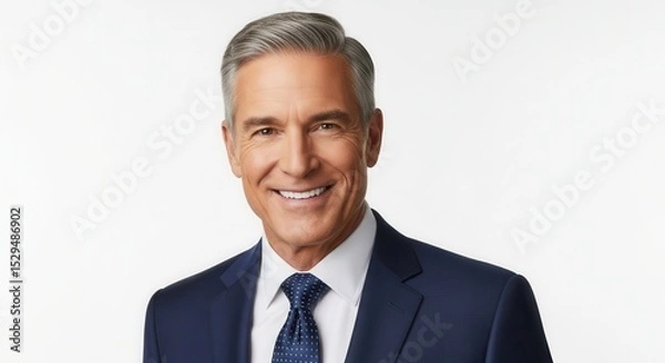 Obraz Portrait of professional older man smiling in suit