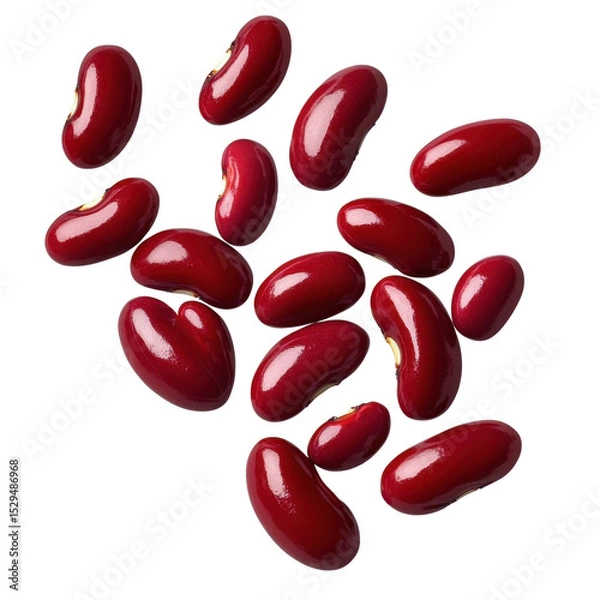 Obraz red kidney beans isolated on transparent background .